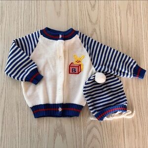 NWOT Vintage sweater and hat set